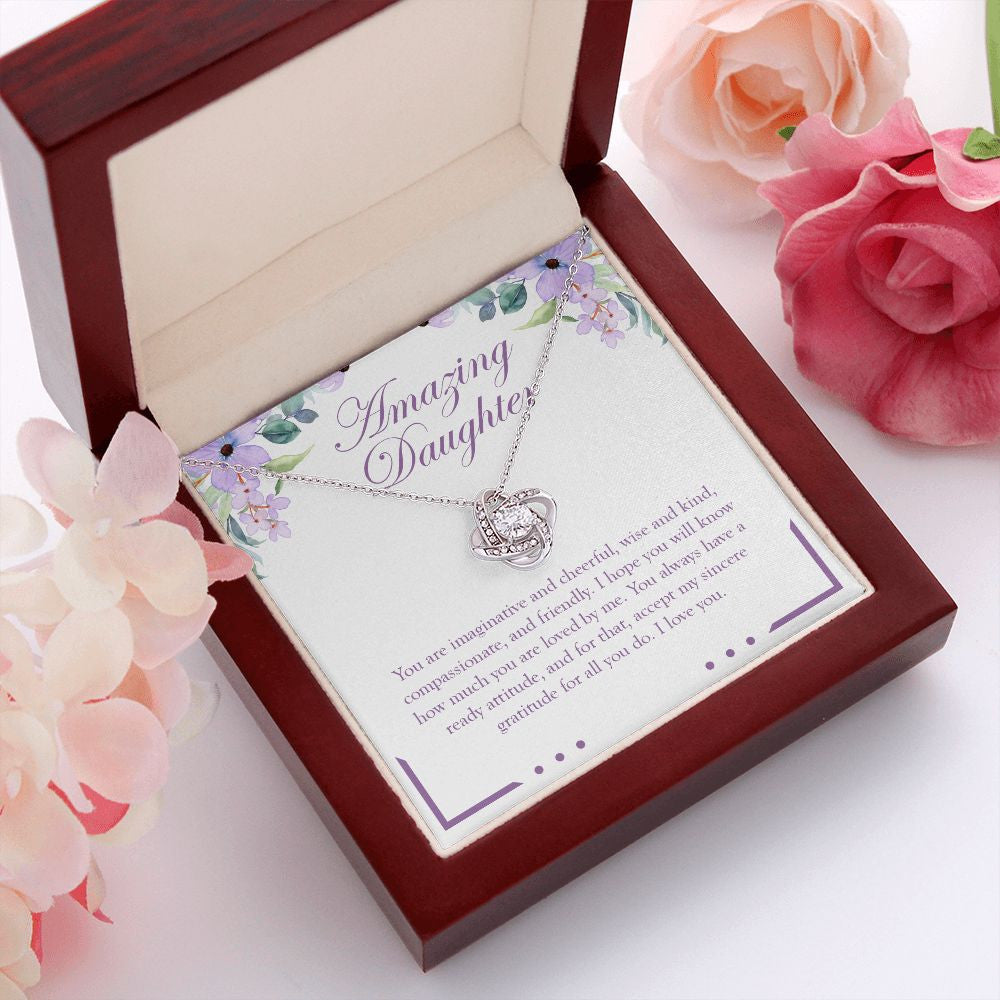 Always Have A Ready Attitude love knot pendant luxury led box red flowers