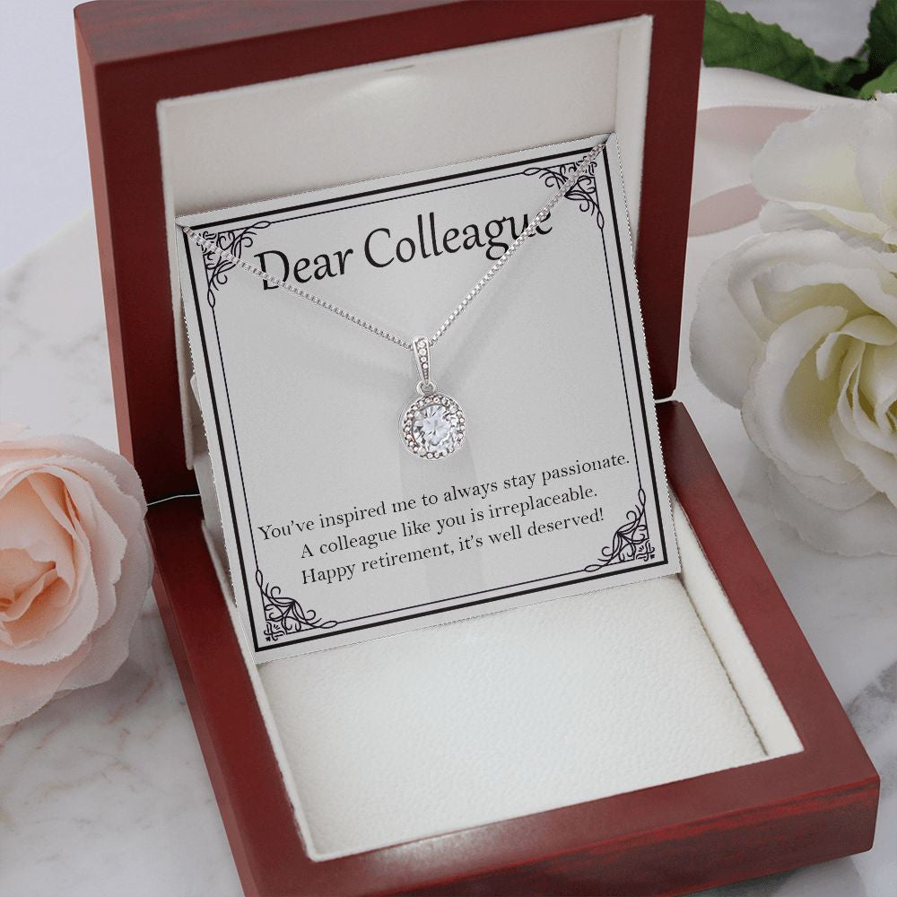 Always Stay Passionate eternal hope necklace premium led mahogany wood box