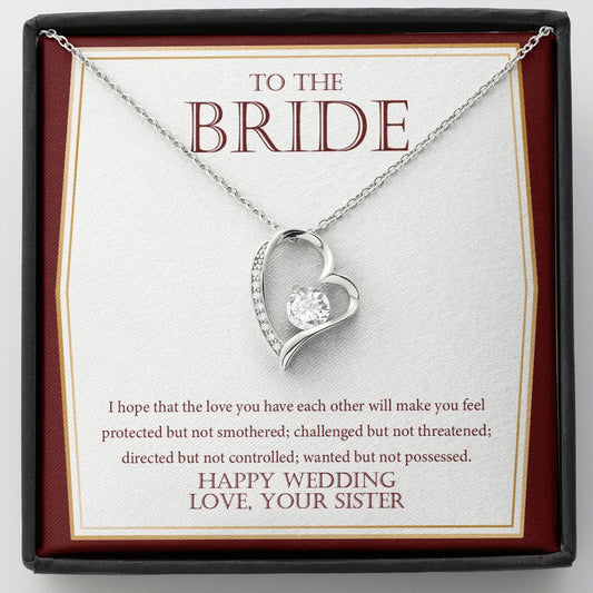 Wanted But Not Possessed forever love silver necklace front