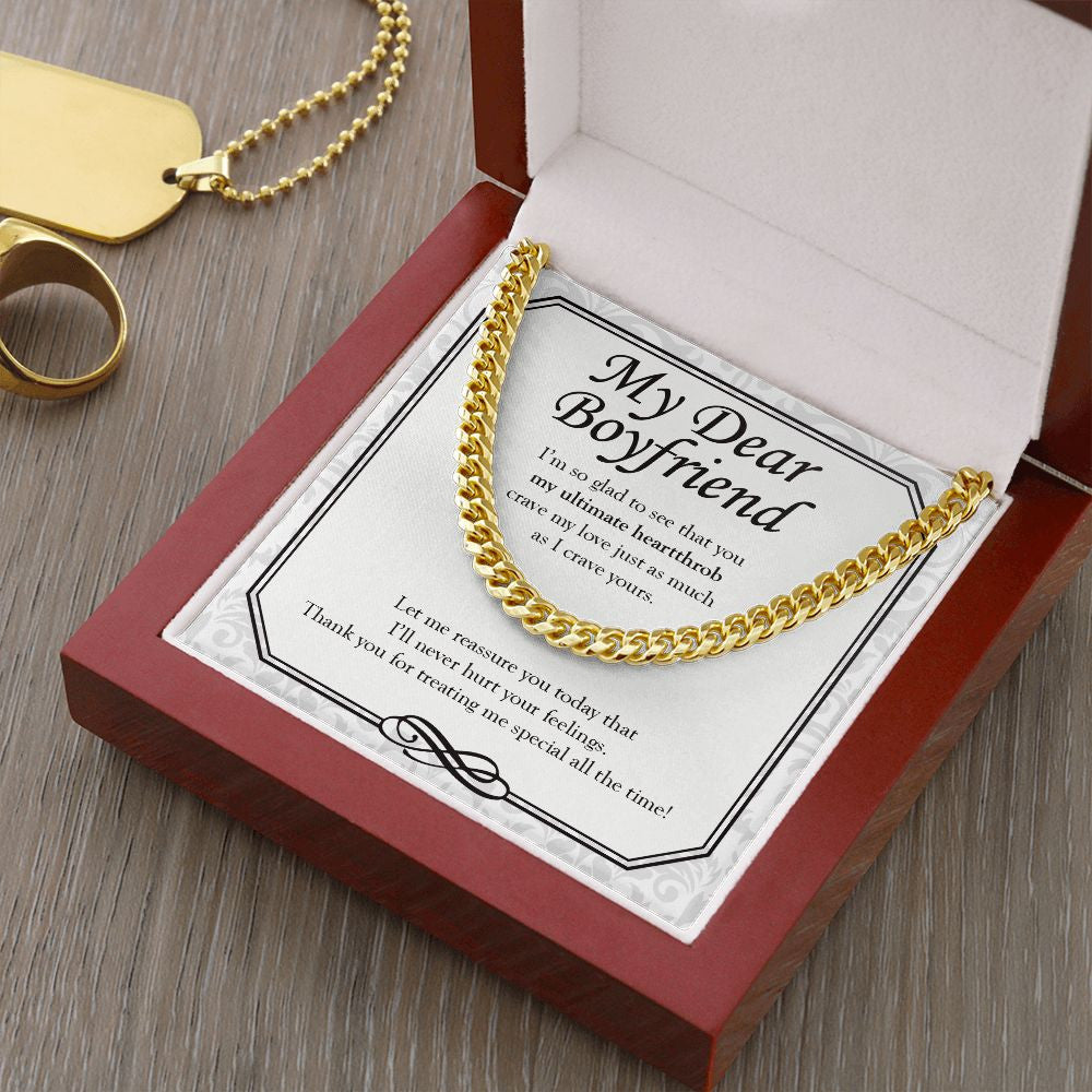 My Ultimate Heartthrob cuban link chain gold luxury led box