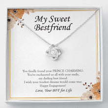 Load image into Gallery viewer, Enchanted With A Smile love knot necklace front
