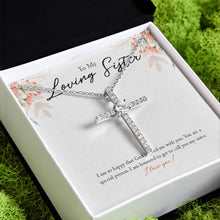 Load image into Gallery viewer, Special Person cz cross pendant close up
