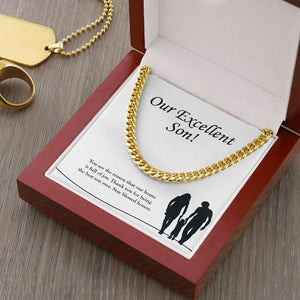 Full Of Joy cuban link chain gold luxury led box