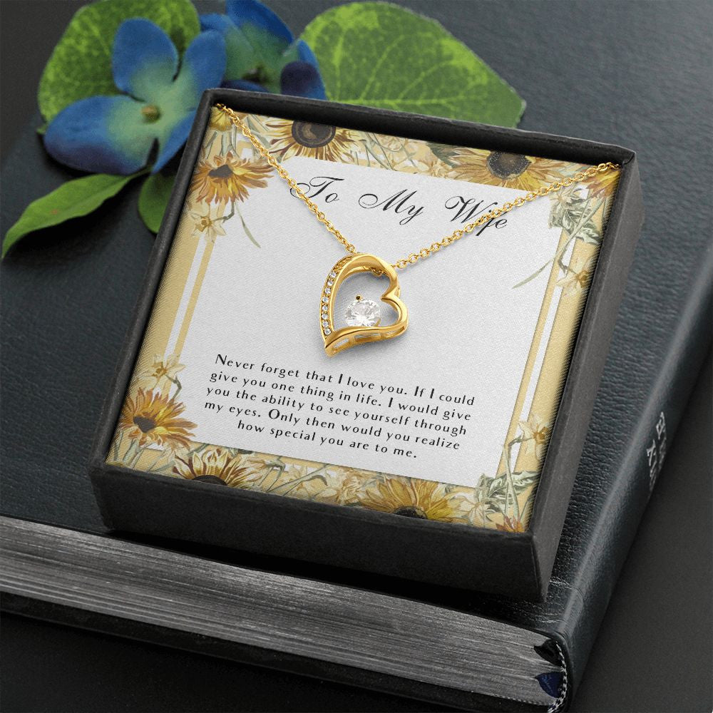 Special You Are forever love gold necklace front
