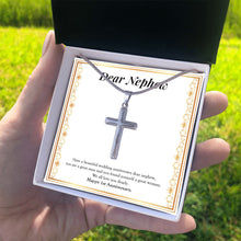 Load image into Gallery viewer, A Great Man stainless steel cross standard box on hand
