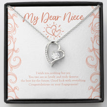 Load image into Gallery viewer, Deserve The Best forever love silver necklace front
