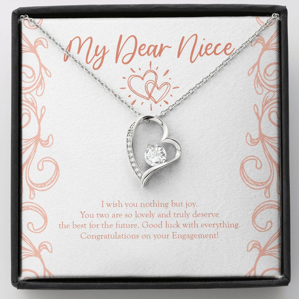 Deserve The Best forever love silver necklace front