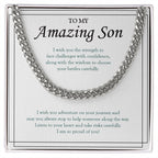 Face Challenges With Confidence cuban link chain silver front