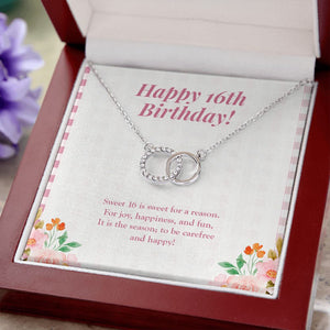 Sweet For A Reason double circle necklace luxury led box close up