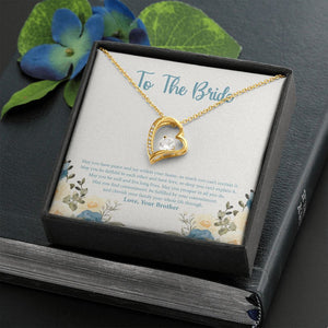 Fulfilled By Commitment forever love gold necklace front
