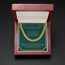 Load image into Gallery viewer, You&#39;re Soul Mates cuban link chain gold mahogany box led
