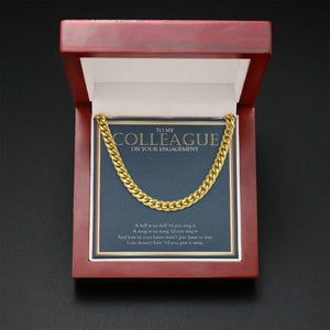 Love In Your Heart cuban link chain gold mahogany box led