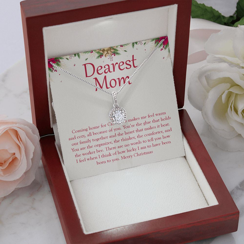 Warm And Cozy eternal hope necklace premium led mahogany wood box