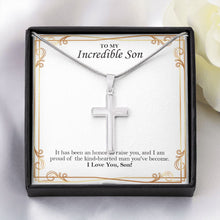 Load image into Gallery viewer, Kind-Hearted Man stainless steel cross yellow flower
