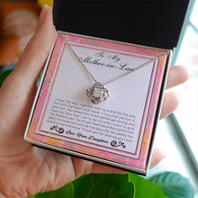 Load image into Gallery viewer, Thanks to You love knot necklace in hand
