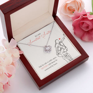 Connected by heart love knot pendant luxury led box red flowers