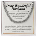 Will Always Love You cuban link chain silver front