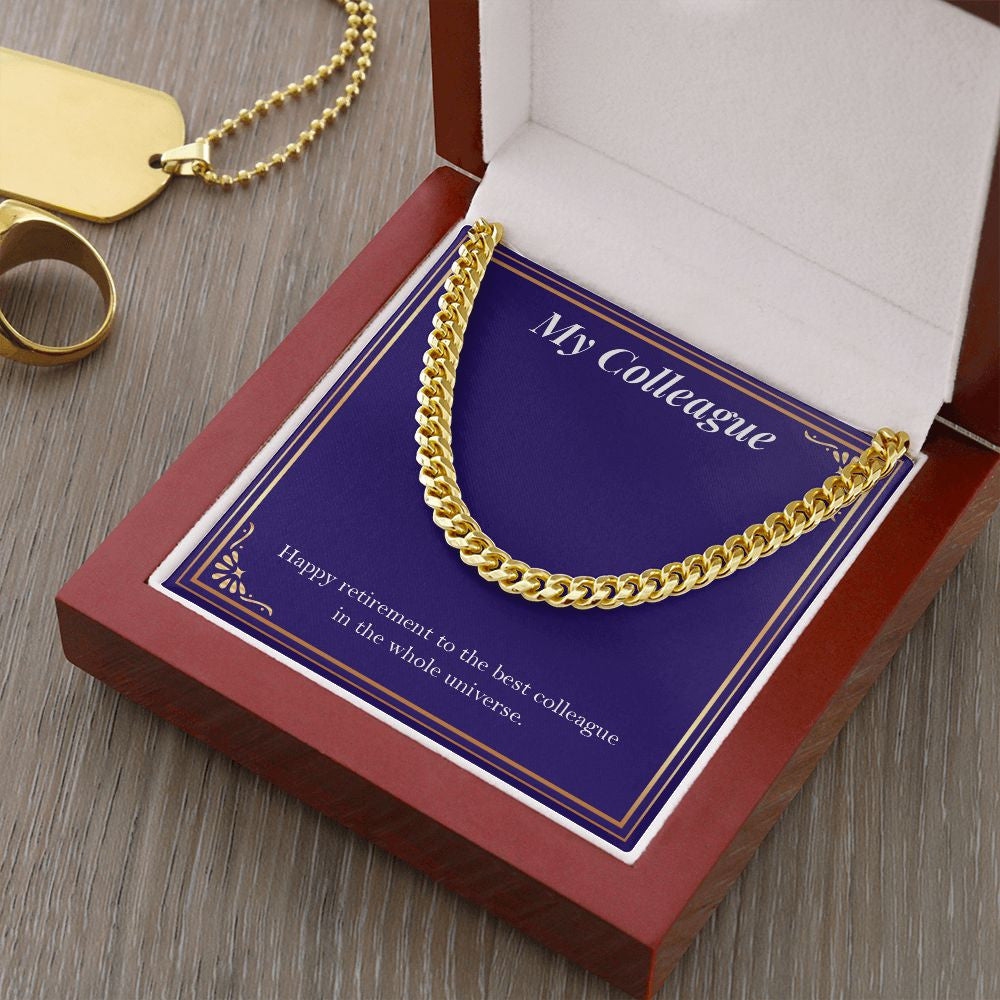 The Best In The Whole Universe cuban link chain gold luxury led box