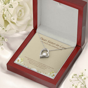 A Beautiful Friend forever love silver necklace premium led mahogany wood box