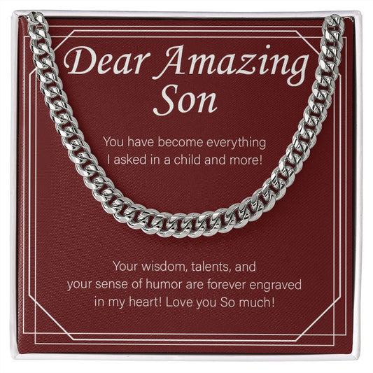 Everything I Asked In A Child cuban link chain silver front
