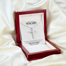 Load image into Gallery viewer, Broken Road, Straight To You cz cross pendant luxury led silky shot
