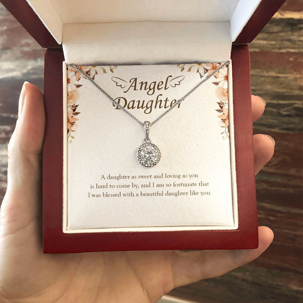 So Fortunate And Blessed eternal hope necklace luxury led box hand holding