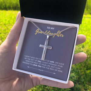 Gift Of Life stainless steel cross standard box on hand