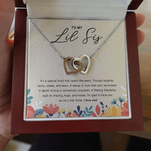 Load image into Gallery viewer, Lifelong friendship interlocking heart necklace luxury led box hand holding
