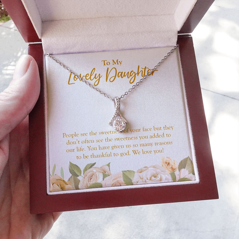 The Sweetness You Add alluring beauty necklace luxury led box hand holding