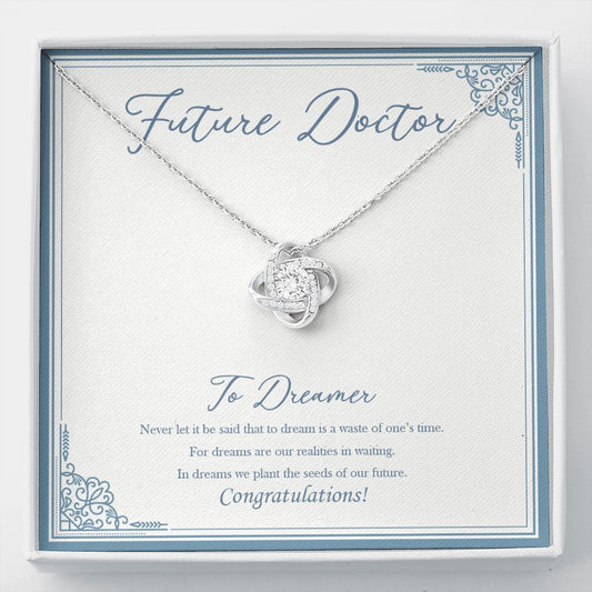The Dreamer love knot necklace front