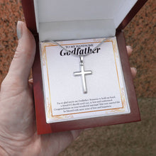 Load image into Gallery viewer, Someone To Hold My Hand stainless steel cross luxury led box hand holding
