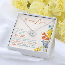 Load image into Gallery viewer, Love and Support love knot pendant yellow flower
