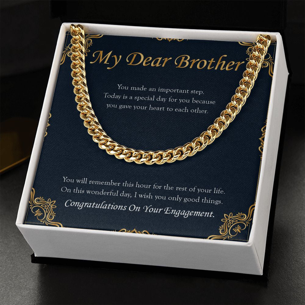 Important Step cuban link chain gold standard box