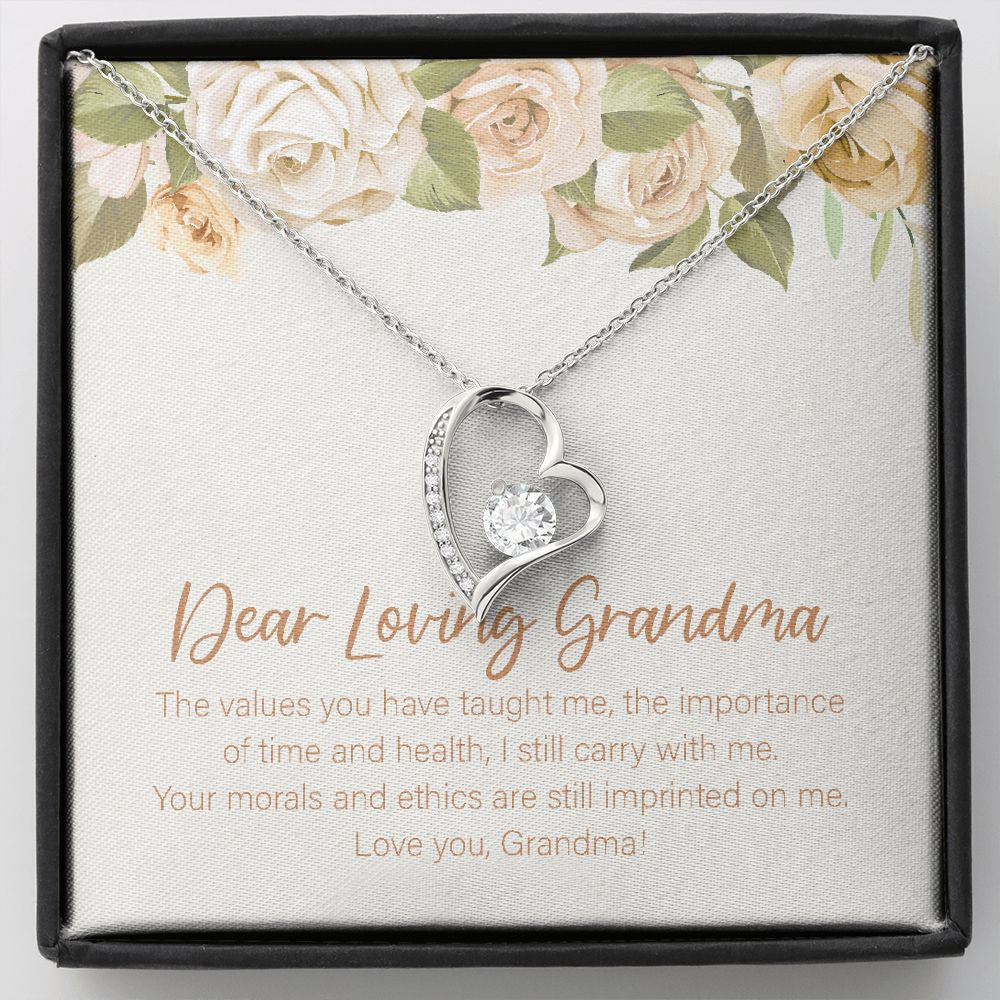 Moral And Ethics forever love silver necklace front