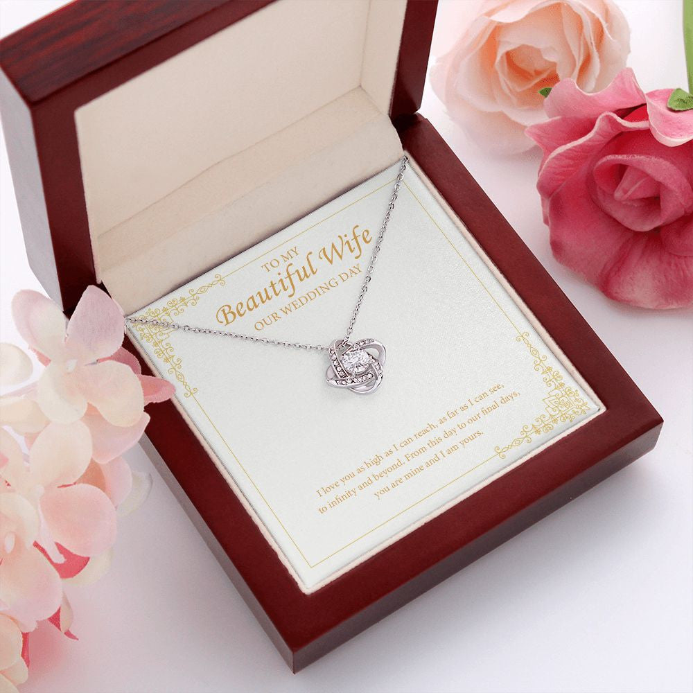 To Infinity And Beyond love knot pendant luxury led box red flowers