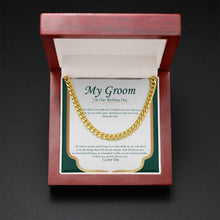 Load image into Gallery viewer, Walked Into Love cuban link chain gold mahogany box led
