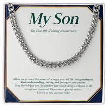Load image into Gallery viewer, The Ups And Downs Of Life cuban link chain silver front
