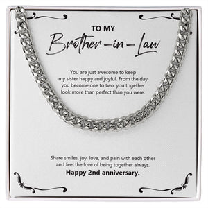 You Are Awesome cuban link chain silver front
