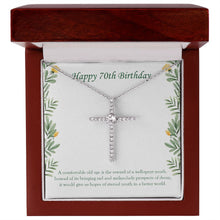 Load image into Gallery viewer, Prospects Of Decay cz cross necklace premium led mahogany wood box
