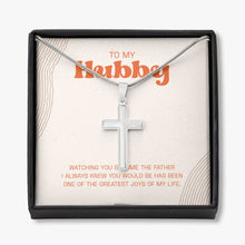 Load image into Gallery viewer, One of the Greatest stainless steel cross necklace front
