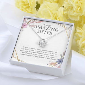 Truly Fabulous love knot pendant yellow flower
