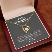 Load image into Gallery viewer, Loved More Than You Know forever love gold pendant premium led mahogany wood box
