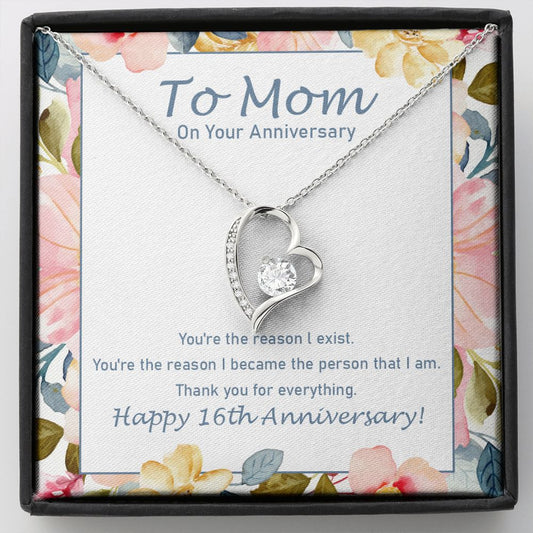 The Reason I Exist forever love silver necklace front