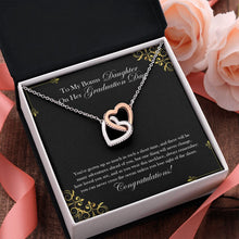 Load image into Gallery viewer, Lose Sight of the Shore interlocking heart pendant pink flower
