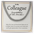 Higher Level Of Success cuban link chain silver front
