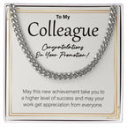 Higher Level Of Success cuban link chain silver front