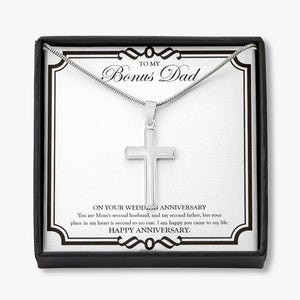 Second To No One stainless steel cross necklace front
