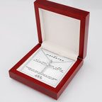 Always Be There cz cross necklace luxury led box side view