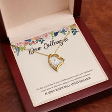 Load image into Gallery viewer, More Years Of Affection forever love gold pendant premium led mahogany wood box
