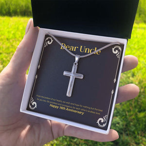 From The Bottom Of Our Hearts stainless steel cross standard box on hand
